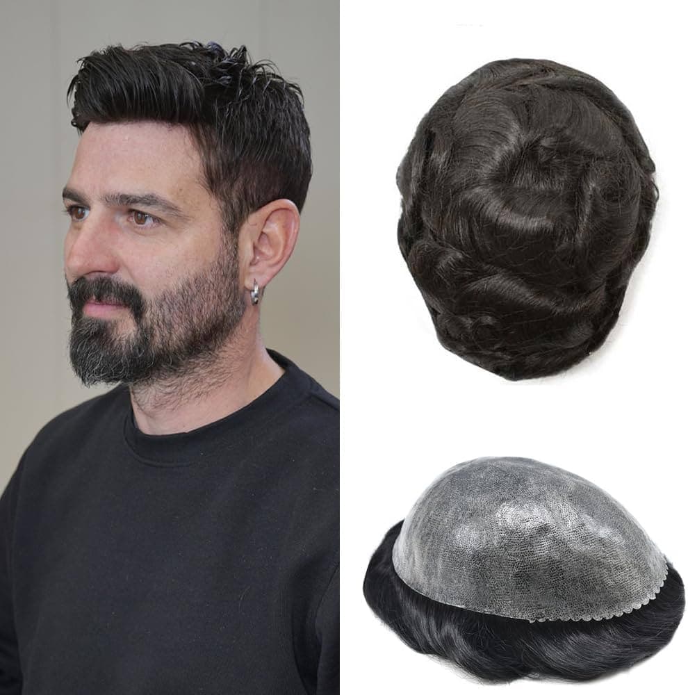 Real human hair system detail